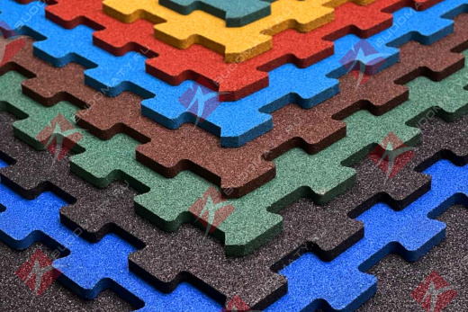 Резиновое покрытие Puzzle 1000×1000×10 мм. Доставка в Санкт-Петербург.